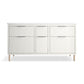 KOHLER K-32173-ASB-0 Spacity 60" Wall-Hung Bathroom Vanity Cabinet With Sinks And Quartz Top In White