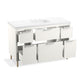 KOHLER K-32172-ASB-0 Spacity 48" Wall-Hung Bathroom Vanity Cabinet With Sink And Quartz Top In White