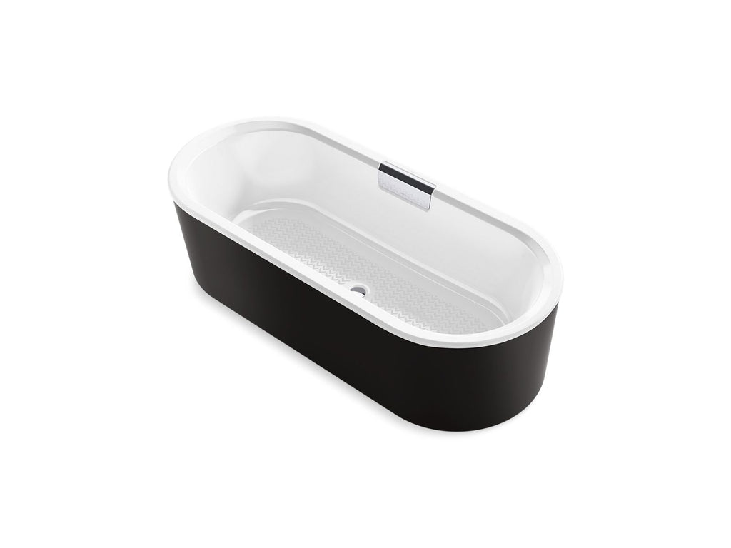 KOHLER K-29329-7-0 Volute 70-7/8" X 30-3/8" Freestanding Bath With Shroud - White