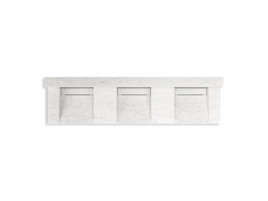 KOHLER K-81026-BSS-KEP Constellation 90" Wall-Mount Basin Lavatory System With Backsplash - Pearl Jasmine