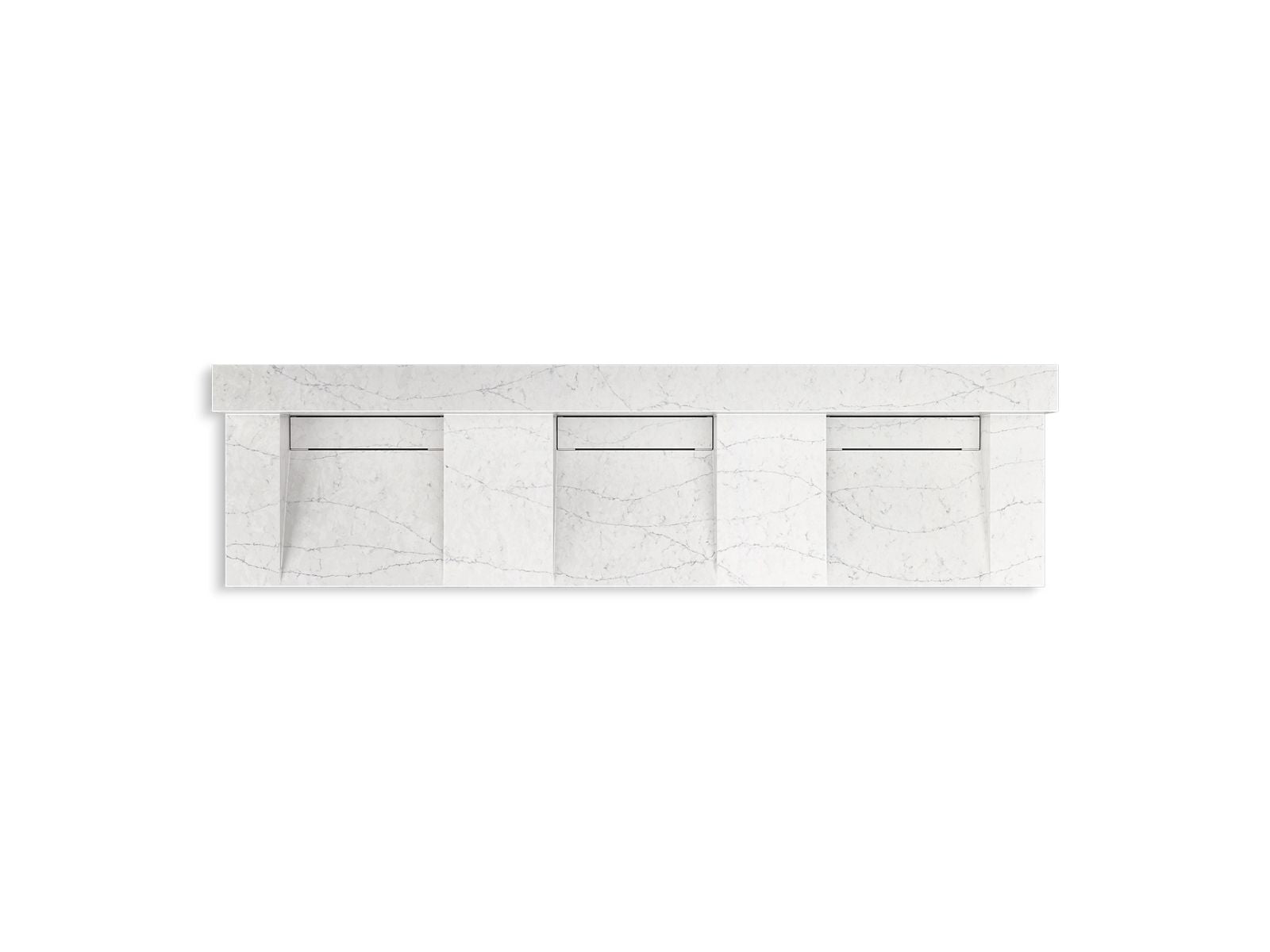 KOHLER K-81026-BSS-KEP Constellation 90" Wall-Mount Basin Lavatory System With Backsplash - Pearl Jasmine