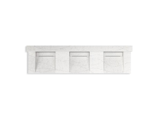 KOHLER K-81026-BSS-KEP Constellation 90" wall-mount basin lavatory system with backsplash - Pearl Jasmine