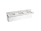 KOHLER K-81026-BPW-KEP Constellation 90" Wall-Mount Basin Lavatory System With Backsplash - Pearl Jasmine