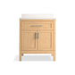 Kohler K-39604-ASB-WEK Hadron 30 In. Bathroom Vanity Cabinet With Sink And Quartz Top In Light Oak