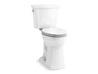 KOHLER K-30688-0 Kelston Continuousclean Tall Two-Piece Elongated Toilet, 1.28 Gpf - White