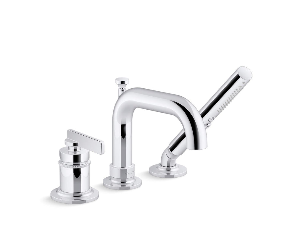 KOHLER K-35913-4-2MB Castia By Studio Mcgee Deck-Mount Bath Faucet With Handshower - Vibrant Brushed Moderne Brass