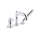 KOHLER K-35913-4-2MB Castia By Studio Mcgee Deck-Mount Bath Faucet With Handshower - Vibrant Brushed Moderne Brass