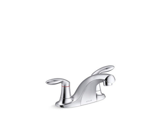 KOHLER K-15240-4ATA-CP Coralais Two-Handle Centerset Lavatory Faucet, Less Drain, 0.35 Gpm In Polished Chrome