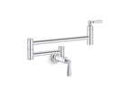KOHLER K-28359-SN Edalyn By Studio Mcgee Wall-Mount Pot Filler - Vibrant Polished Nickel