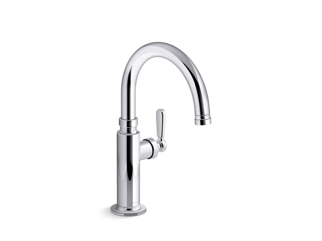 KOHLER K-28357-CP Edalyn By Studio Mcgee Single-Handle Bar Sink Faucet - Polished Chrome