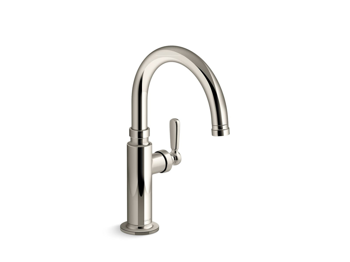 KOHLER K-28357-SN Edalyn By Studio Mcgee Single-Handle Bar Sink Faucet In Vibrant Polished Nickel