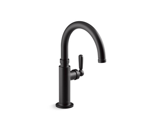 KOHLER K-28357-BL Edalyn By Studio Mcgee Single-Handle Bar Sink Faucet In Matte Black