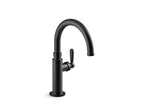 KOHLER K-28357-BL Edalyn By Studio Mcgee Single-Handle Bar Sink Faucet - Matte Black