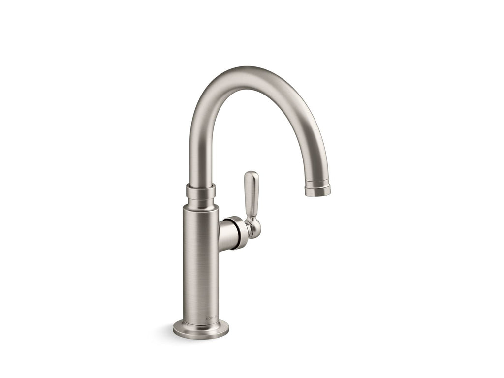 KOHLER K-28357-VS Edalyn By Studio Mcgee Single-Handle Bar Sink Faucet - Vibrant Stainless