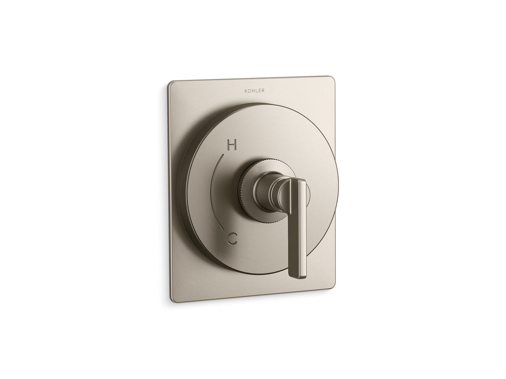 KOHLER K-TS35920-4-BN Castia By Studio Mcgee Rite-Temp Valve Trim - Vibrant Brushed Nickel