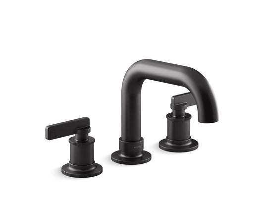 KOHLER K-T35911-4-BL Castia By Studio Mcgee Deck-Mount Bath Faucet Trim In Matte Black