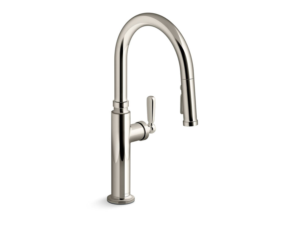 KOHLER K-28358-SN Edalyn By Studio Mcgee Pull-Down Kitchen Sink Faucet With Three-Function Sprayhead - Vibrant Polished Nickel