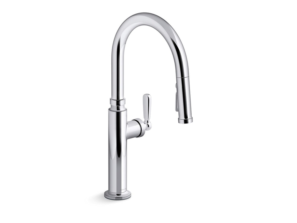 KOHLER K-28358-VS Edalyn By Studio Mcgee Pull-Down Kitchen Sink Faucet With Three-Function Sprayhead - Vibrant Stainless
