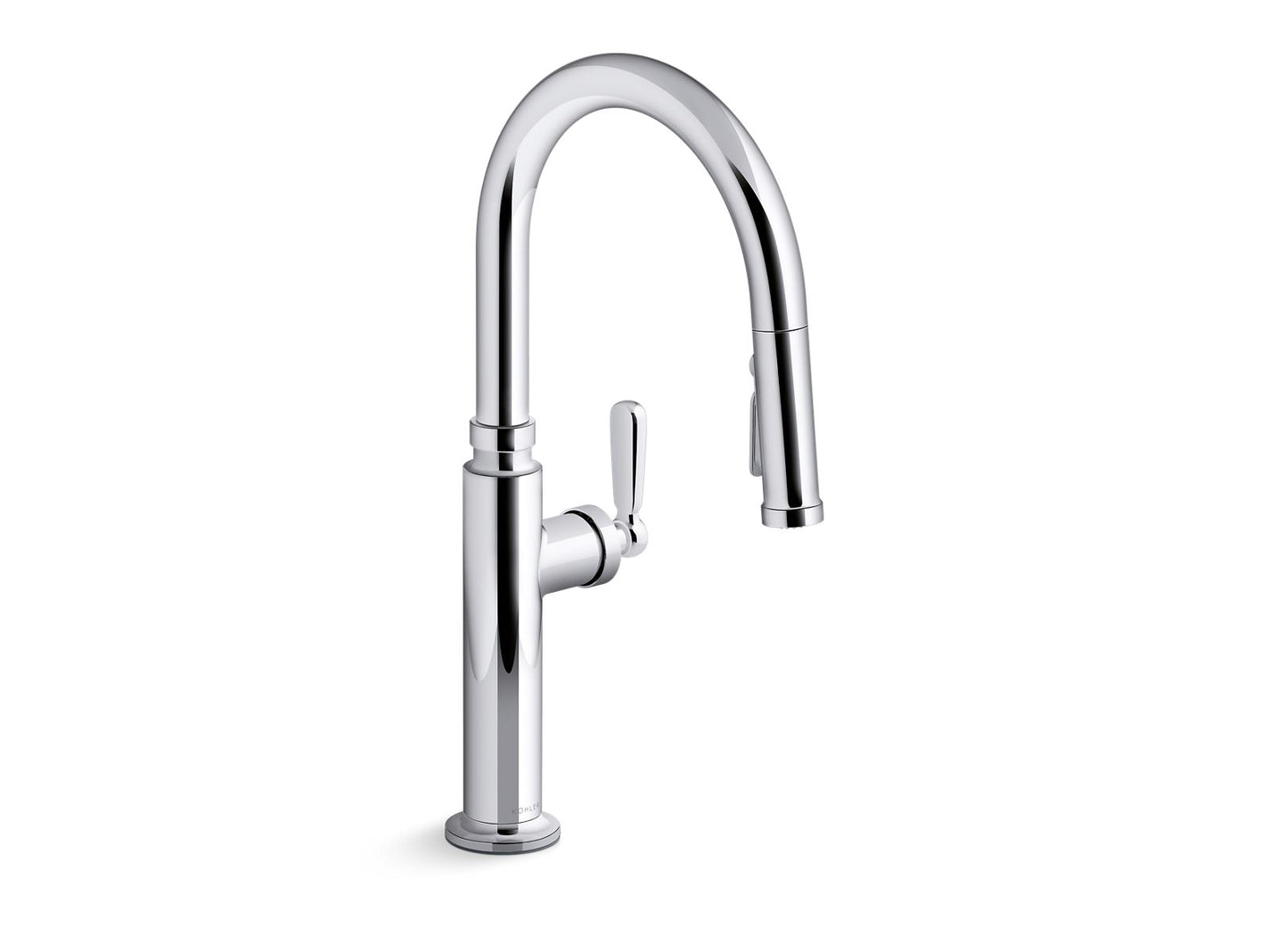 KOHLER K-28358-CP Edalyn by Studio McGee Pull-down kitchen sink faucet with three-function sprayhead - Polished Chrome