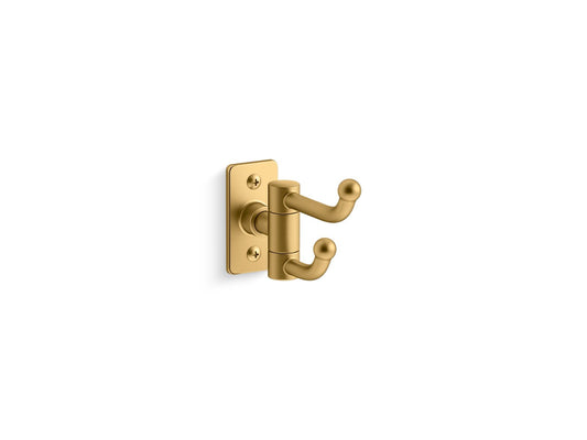 KOHLER K-35927-2MB Castia by Studio McGee Double robe hook - Vibrant Brushed Moderne Brass