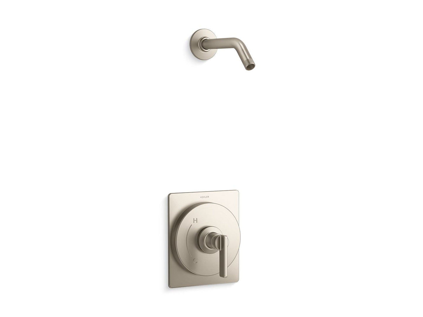 KOHLER K-TLS35914-4-BN Castia By Studio Mcgee Rite-Temp Shower Trim Kit, Without Showerhead In Vibrant Brushed Nickel