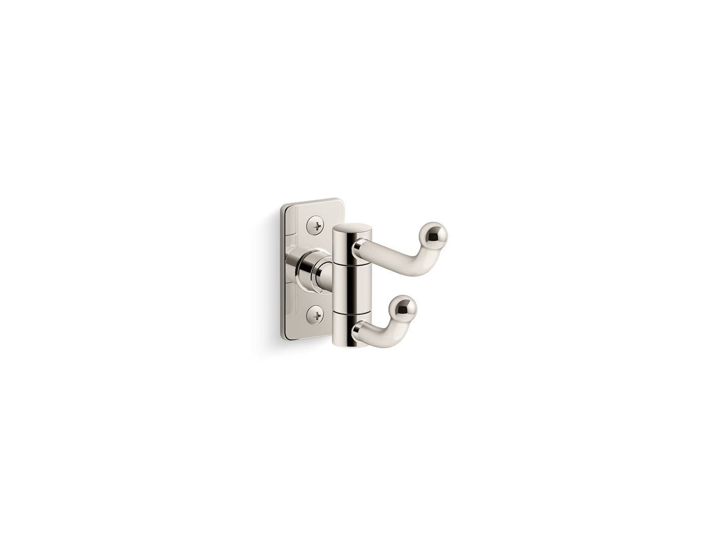 KOHLER K-35927-SN Castia By Studio Mcgee Double Robe Hook In Vibrant Polished Nickel