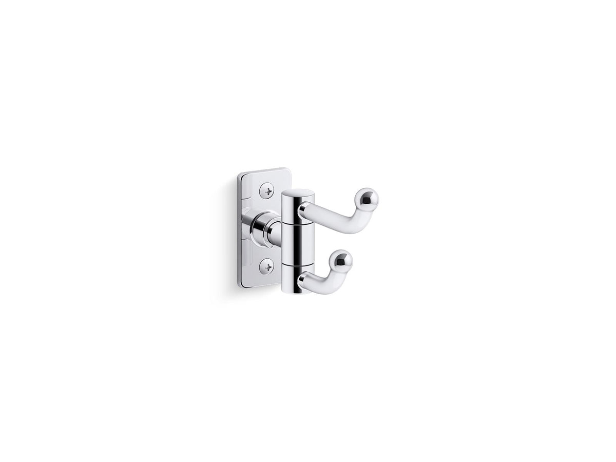 KOHLER K-35927-CP Castia By Studio Mcgee Double Robe Hook - Polished Chrome