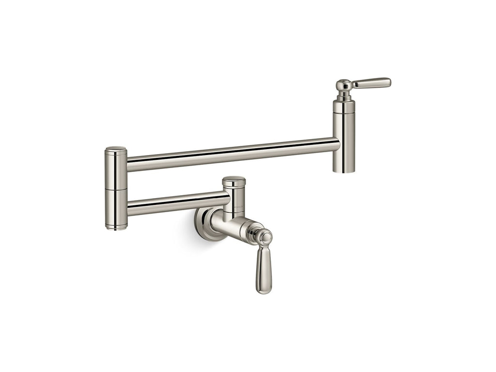 KOHLER K-28359-SN Edalyn By Studio Mcgee Wall-Mount Pot Filler - Vibrant Polished Nickel