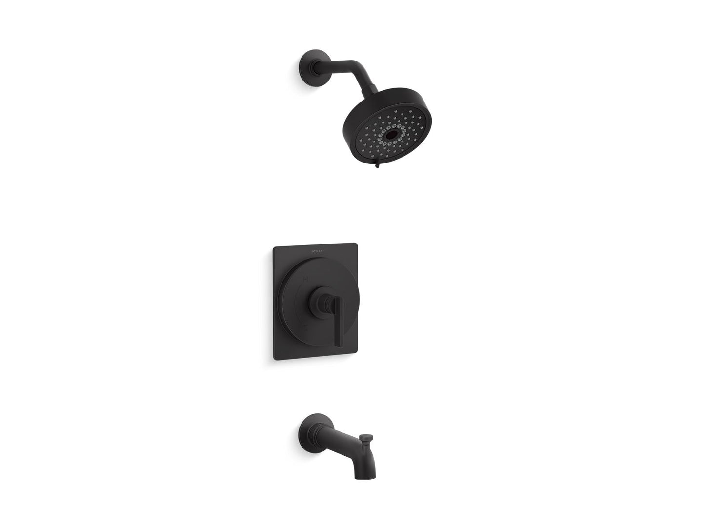 KOHLER K-TS35917-4Y-BL Castia By Studio Mcgee Rite-Temp Bath And Shower Trim Kit, 2.5 Gpm In Matte Black