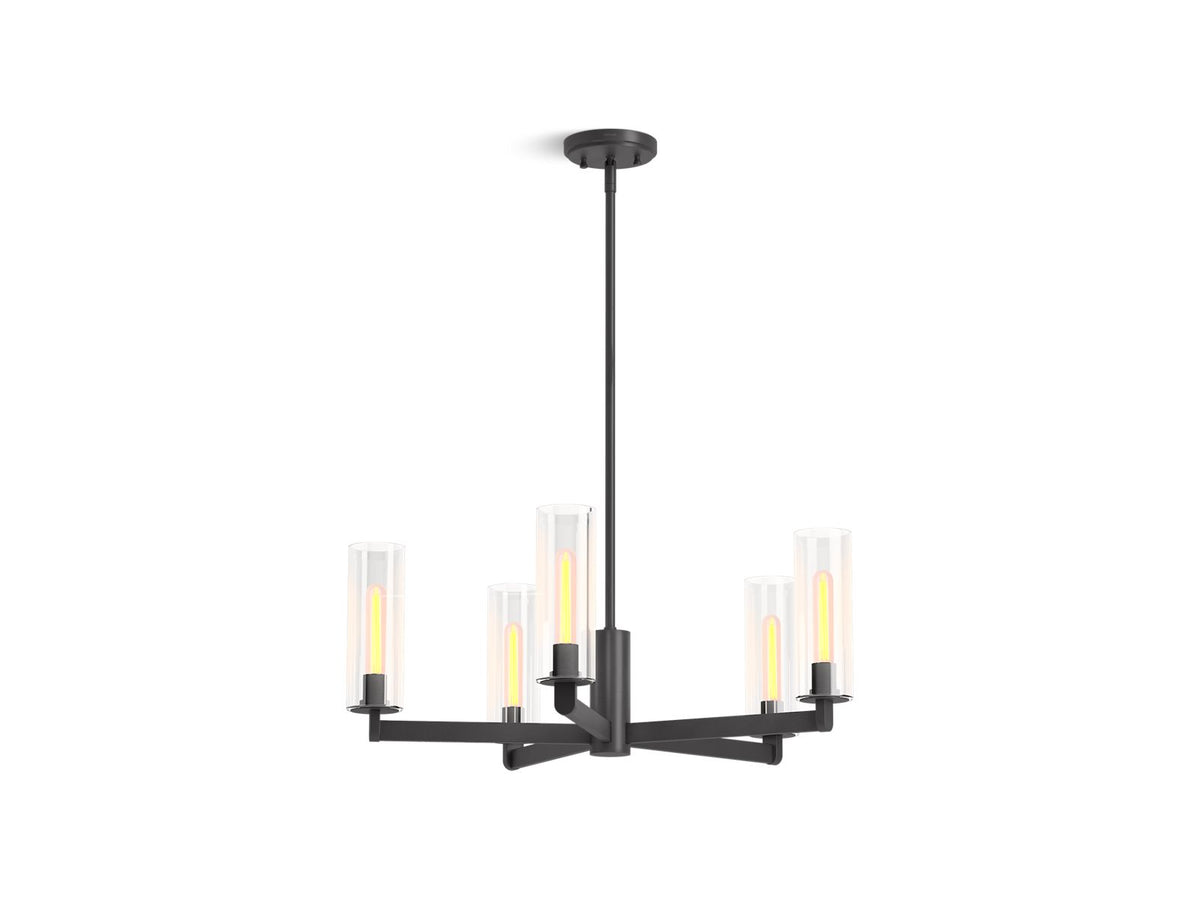 KOHLER K-35878-CH05-BLL Crue 26" Chandelier - Matte Black