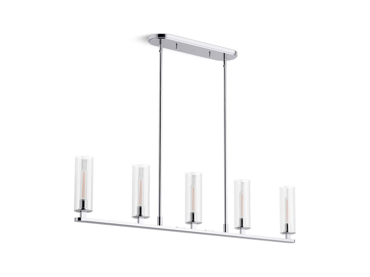 KOHLER K-35877-CH05-CPL Crue 45" Linear Chandelier - Polished Chrome