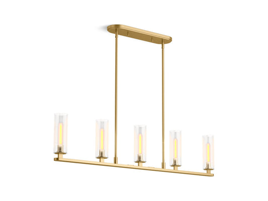 KOHLER K-35877-CH05-2GL Crue 45" Linear Chandelier In Brushed Moderne Brass