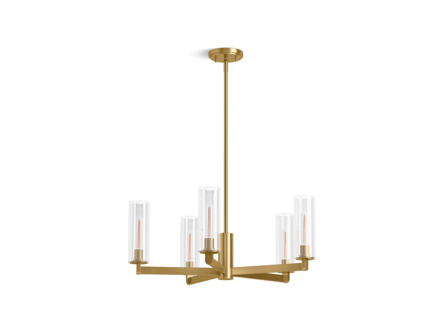 KOHLER K-35878-CH05-2GL Crue 26 in. Chandelier In Brushed Moderne Brass