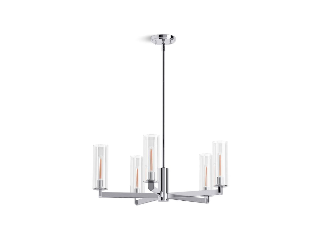 KOHLER K-35878-CH05-CPL Crue 26" Chandelier - Polished Chrome