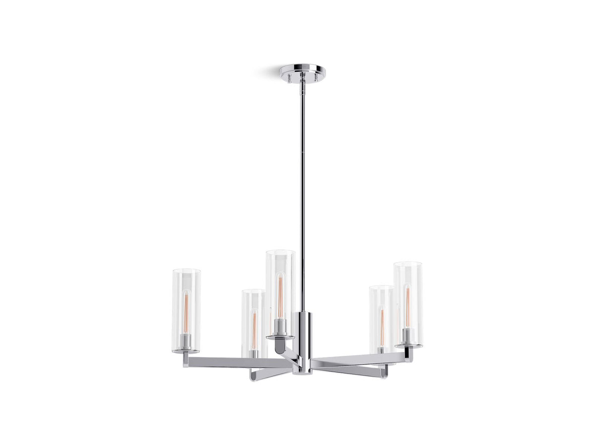 KOHLER K-35878-CH05-CPL Crue 26" Chandelier - Polished Chrome
