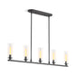 KOHLER K-35877-CH05-BLL Crue 45" Linear Chandelier In Matte Black