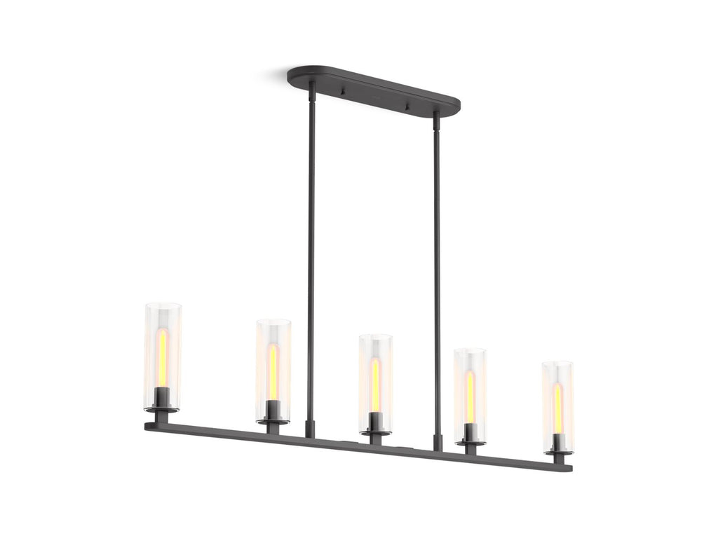 KOHLER K-35877-CH05-BLL Crue 45" Linear Chandelier - Matte Black
