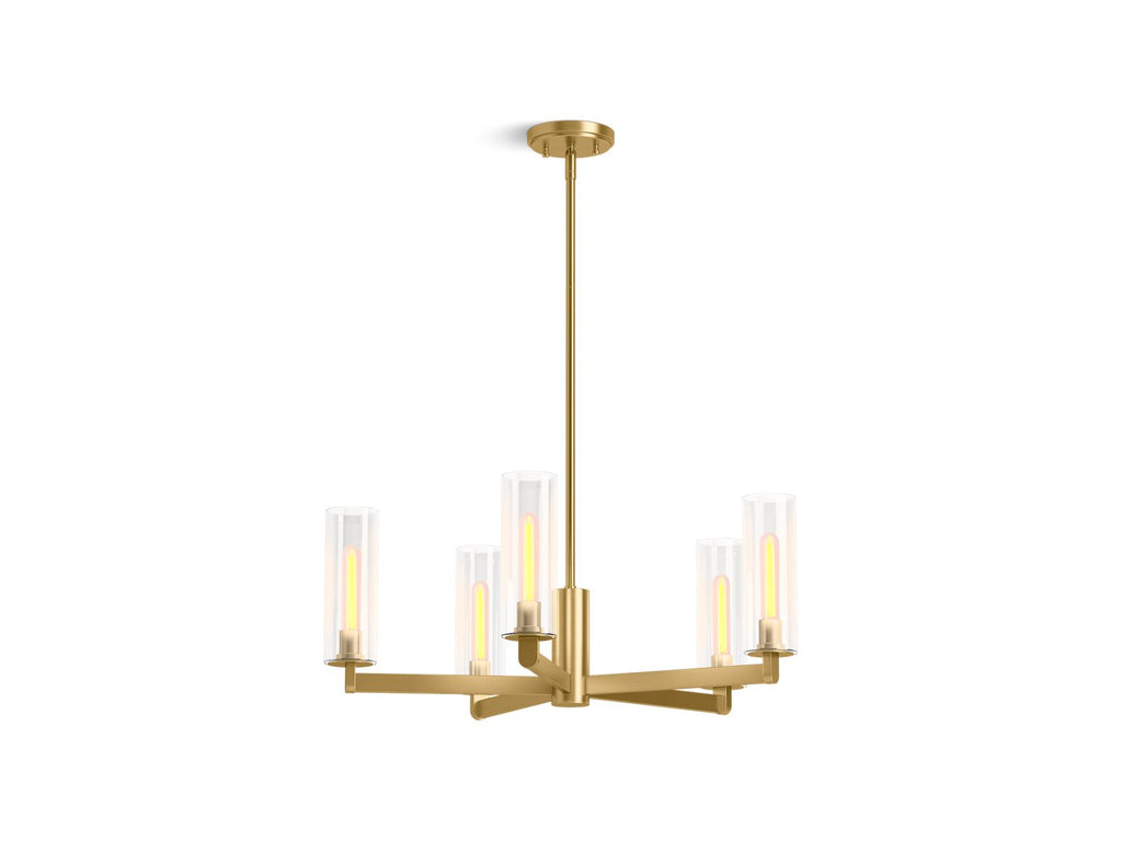 KOHLER K-35878-CH05-2GL Crue 26" Chandelier - Brushed Moderne Brass