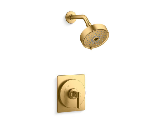 KOHLER K-TS35916-4G-2MB Castia By Studio Mcgee Rite-Temp Shower Trim Kit, 1.75 Gpm In Vibrant Brushed Moderne Brass