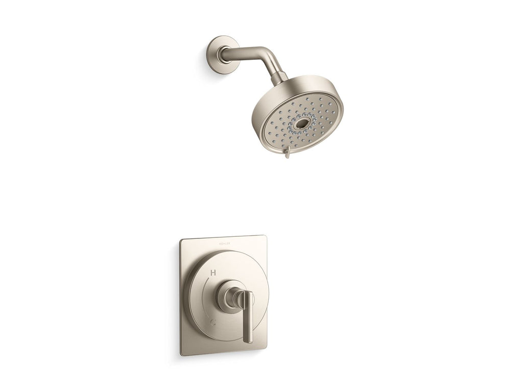 KOHLER K-TS35916-4G-BN Castia By Studio Mcgee Rite-Temp Shower Trim Kit, 1.75 Gpm - Vibrant Brushed Nickel