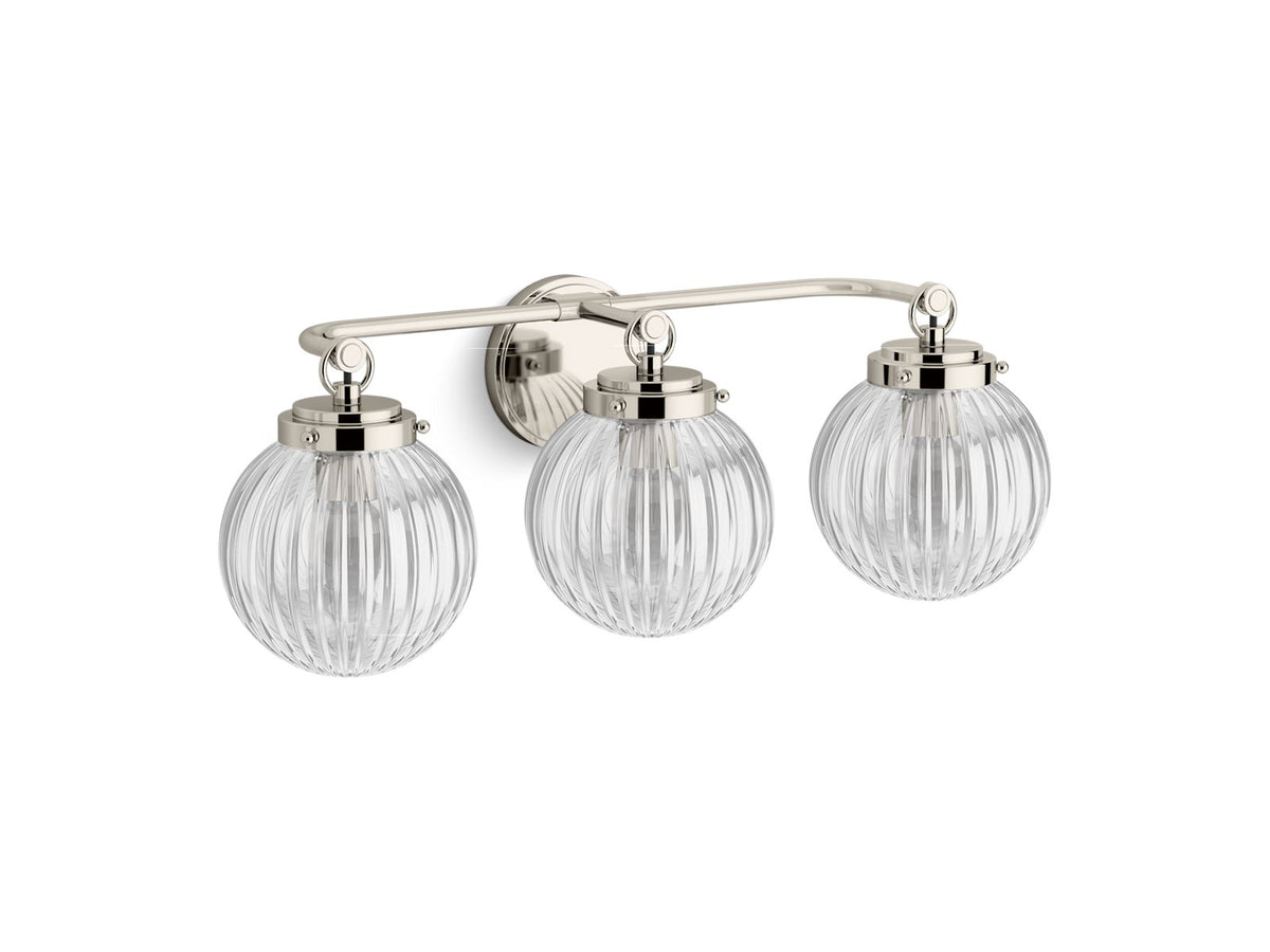 KOHLER K-32254-SC03-SNL Embra By Studio Mcgee Three-Light Sconce - Polished Nickel