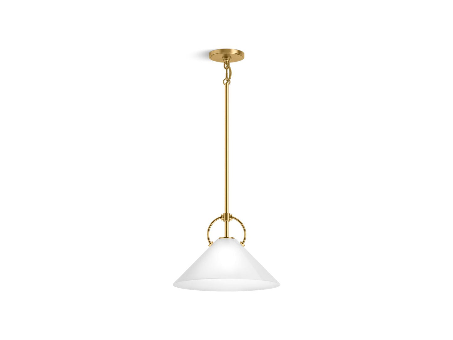 KOHLER K-32260-PE01-2GL Kernen By Studio Mcgee 14" Pendant In Brushed Moderne Brass