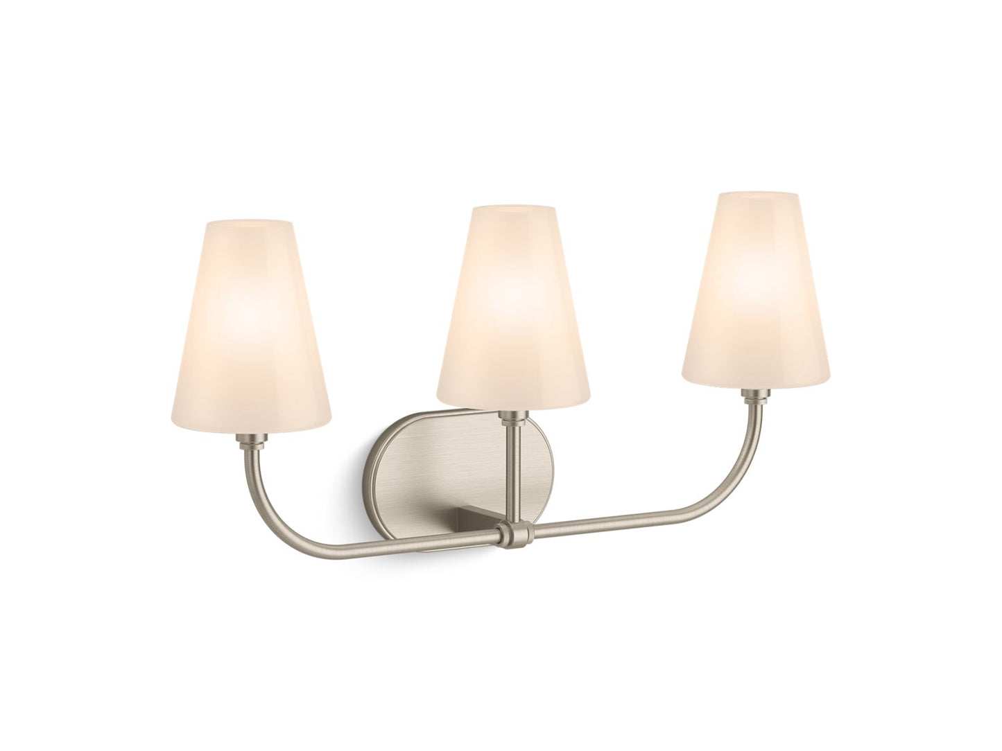 KOHLER K-32257-SC03-BNL Kernen By Studio Mcgee Three-Light Sconce In Brushed Nickel