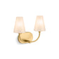 KOHLER K-32256-SC02-2GL Kernen By Studio Mcgee Two-Light Sconce In Brushed Moderne Brass