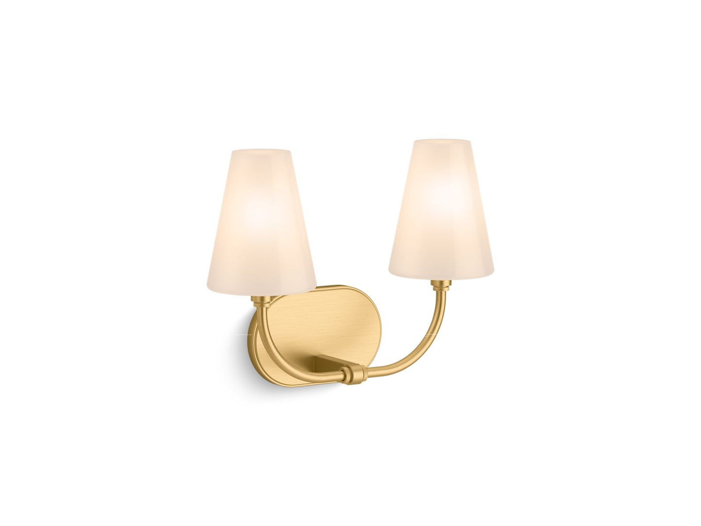 KOHLER K-32256-SC02-2GL Kernen By Studio Mcgee Two-Light Sconce In Brushed Moderne Brass