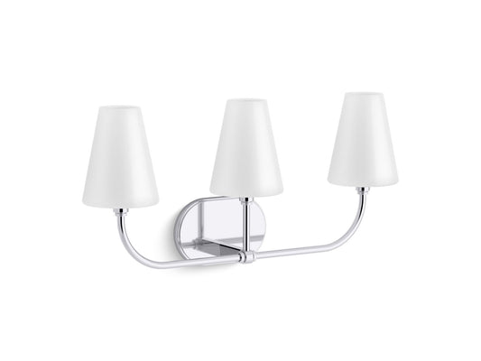 KOHLER K-32257-SC03-CPL Kernen By Studio Mcgee Three-Light Sconce In Polished Chrome