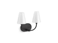 KOHLER K-32256-SC02-BLL Kernen By Studio Mcgee Two-Light Sconce - Matte Black