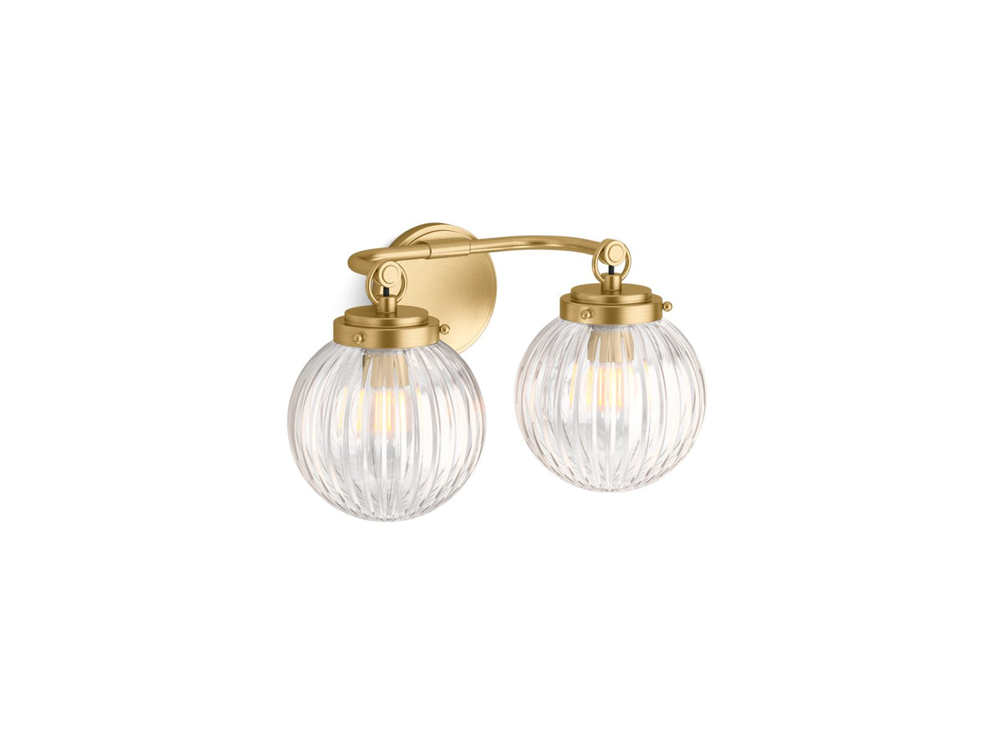 KOHLER K-32253-SC02-2GL Embra By Studio Mcgee Two-Light Sconce In Brushed Moderne Brass