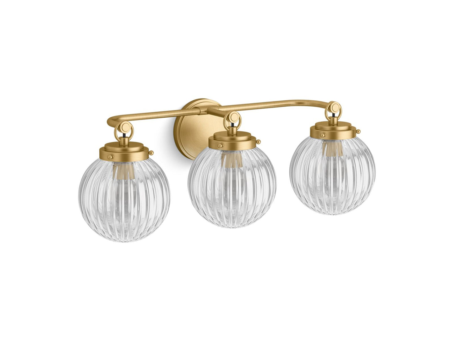 KOHLER K-32254-SC03-2GL Embra By Studio Mcgee Three-Light Sconce In Brushed Moderne Brass