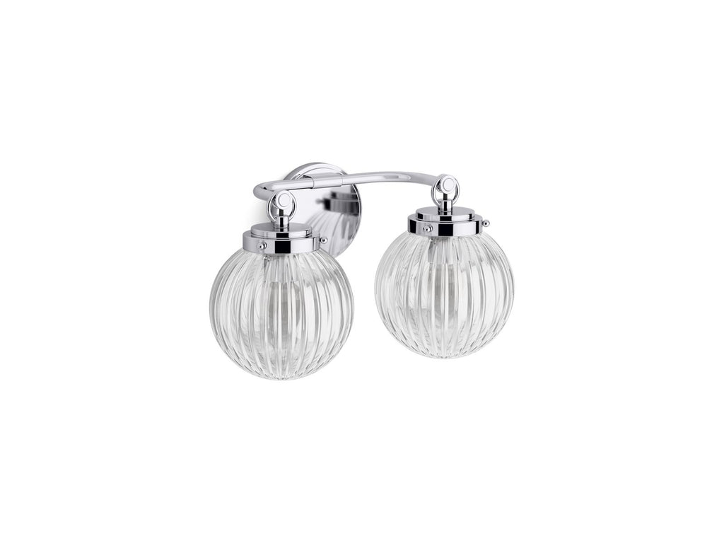 KOHLER K-32253-SC02-CPL Embra By Studio Mcgee Two-Light Sconce - Polished Chrome
